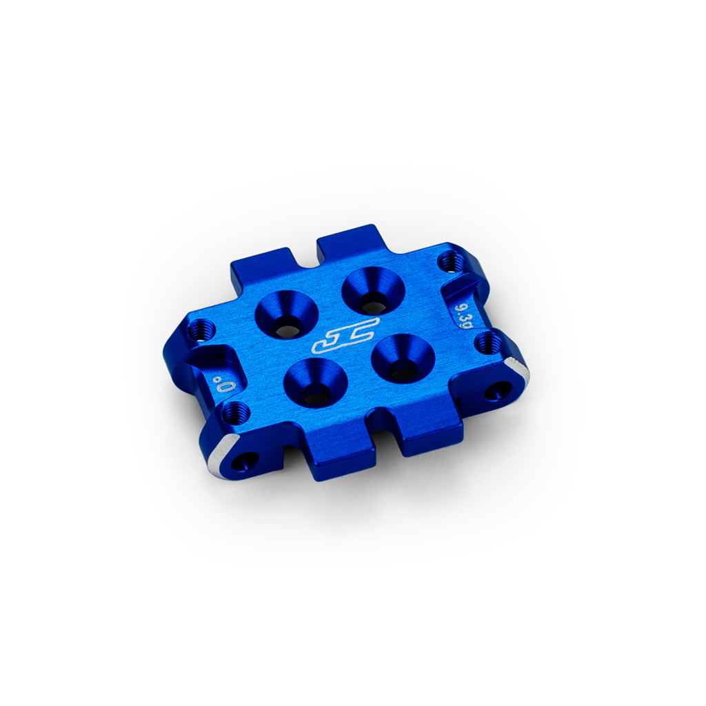 jConcepts RC10B7 Front Bulkhead 0 deg (9.3g) Alloy - Blue (JC5182-1)