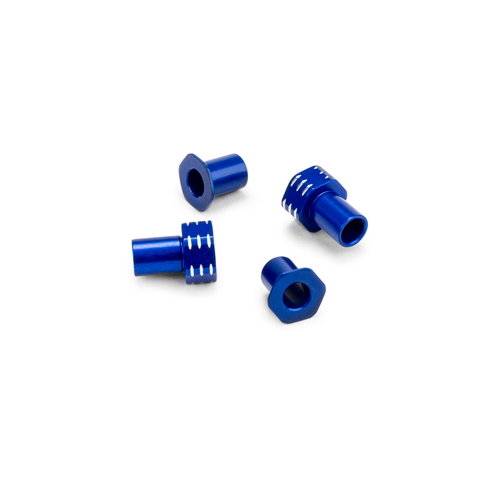 jConcepts RC10B7 Alloy Caster Hat Bushings 0/3mm 4pcs Blue (JC5196-1)