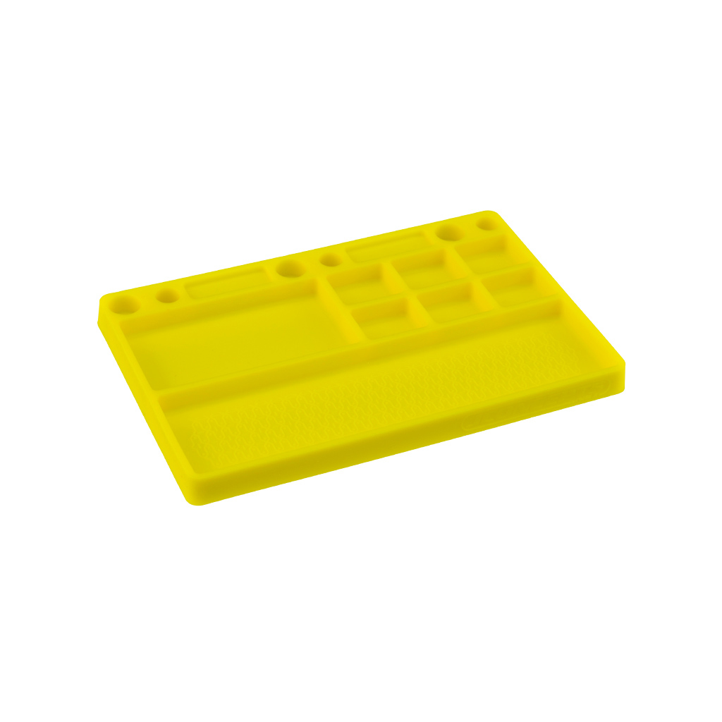 JConcepts Dirt Racing Products-Parts Tray, Rubber-Yellow (JC8117)