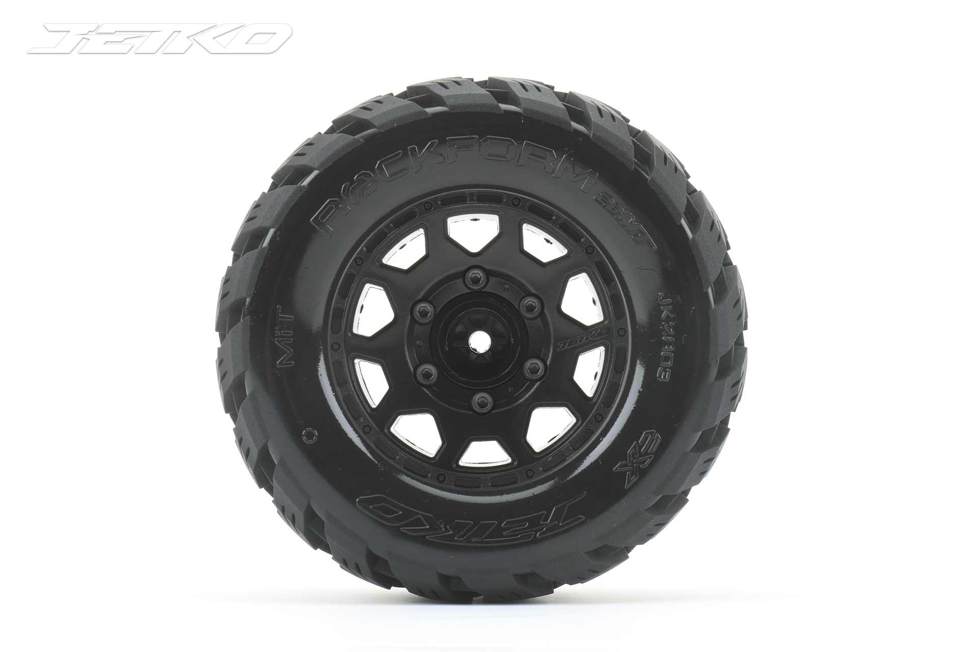 Jetko EX Tyre MT Rockform Black Wheel 2.8 Hex 12,14,17mm (2)&quot; (JK2803CB)