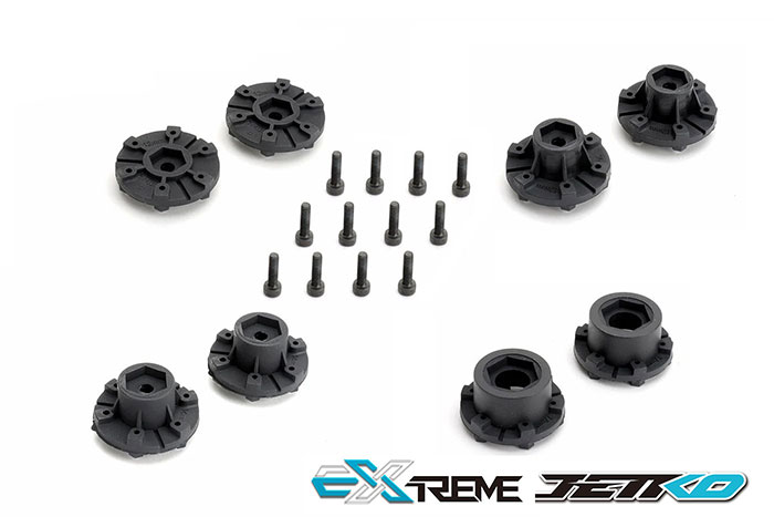 Jetko EX Tyre MT Super Sonic Black Wheel 2.8 Hex 12-14-17mm (2)" (JK2804CB)