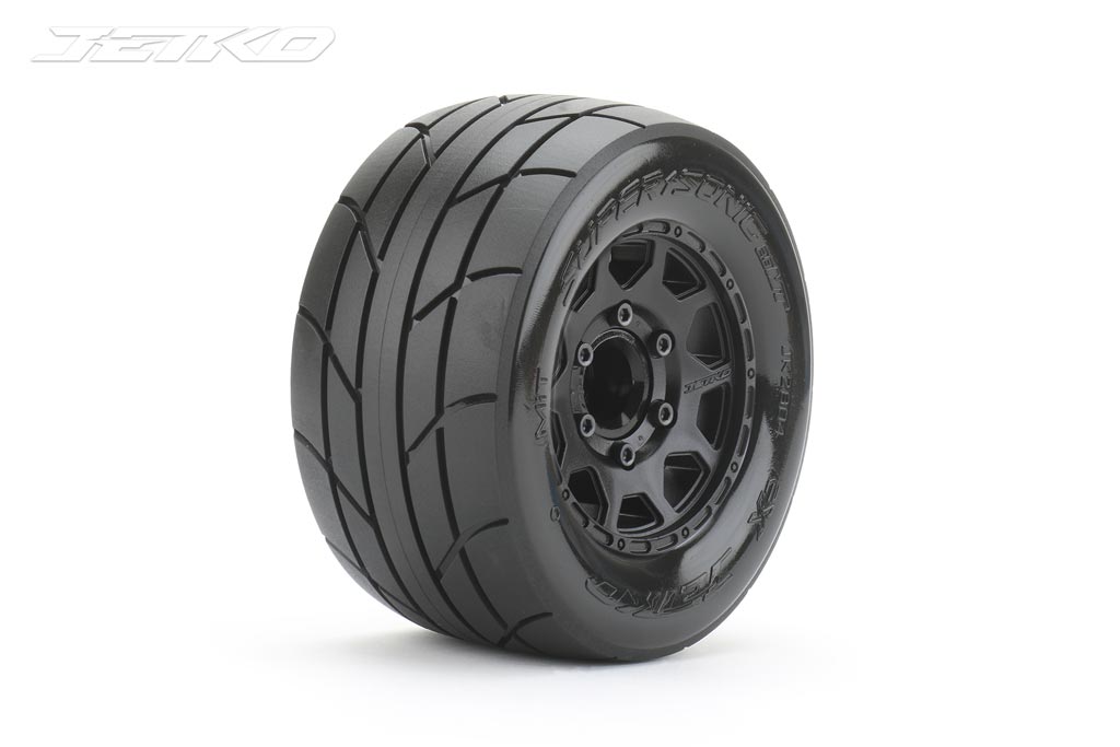Jetko EX Tyre MT Super Sonic Black Wheel 2.8 Hex 12-14-17mm (2)&quot; (JK2804CB)