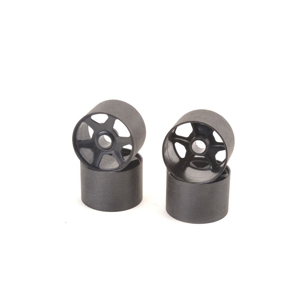 Contact RC 1/12 Standard Front Rims - Black - 2 pairs (JT2FR)