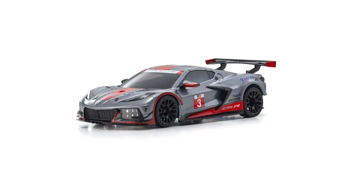 Kyosho Mini-Z RWD Corvette C8-R Gun Metal/Red (K.32356GMR)