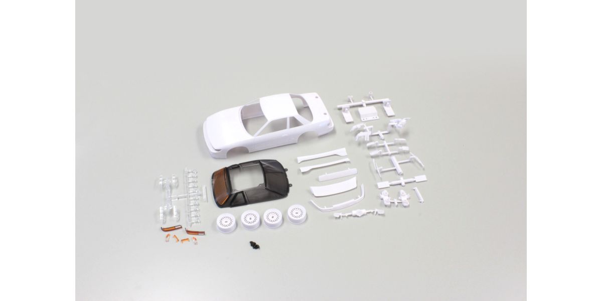 Kyosho Bodyshell Nissan Silvia S13 Mini-Z + 4WD Rims (White Body) (K.MZN178)
