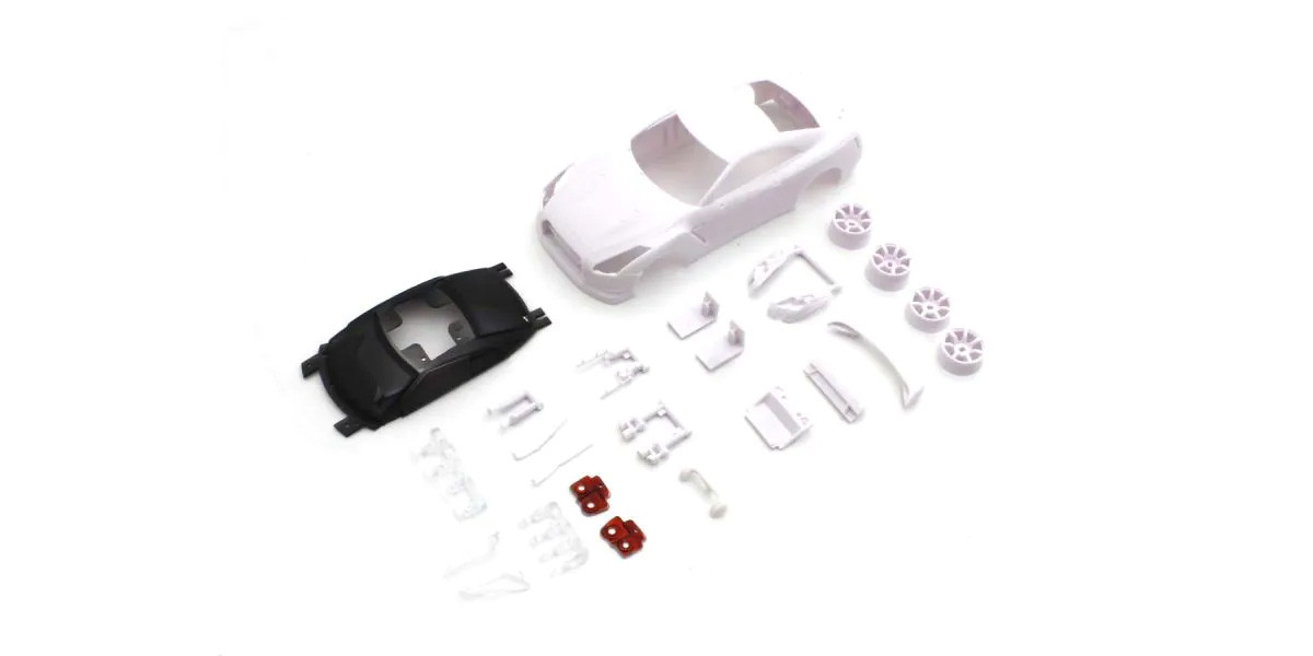 Kyosho Bodyshell Nissan Skyline GT-R R35 Mini-Z + 2WD Rims (White Body) (K.MZN210)