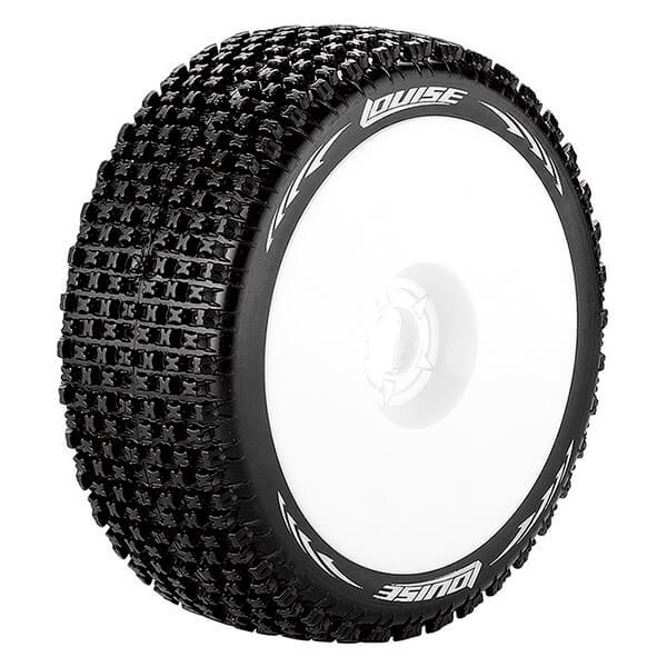 Louise RC B-Pirate 1:8 Fr/Rr Soft Hex 17mm White (L-T3126SW)