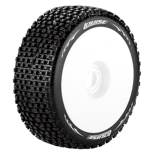 Louise RC B-Pirate 1:8 Fr/Rr Super Soft Hex 17mm White (L-T3126VW)