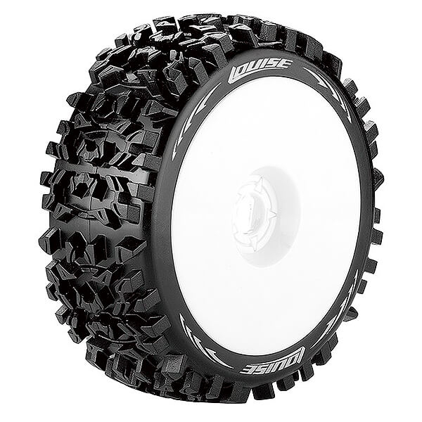Louise RC B-Pioneer 1:8 Fr/Rr Soft Hex 17mm White (L-T3130SW)
