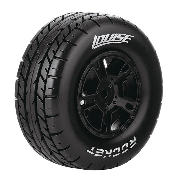 Louise RC SC-Rocket 1:10 Fr/Rr Soft Arrma Senton 6S Black 17mm Hex (L-T3154SBM)