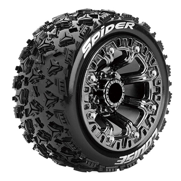 Louise RC ST-Spider 1:16 Soft Spoke Black Chrome (L-T3200SBC)
