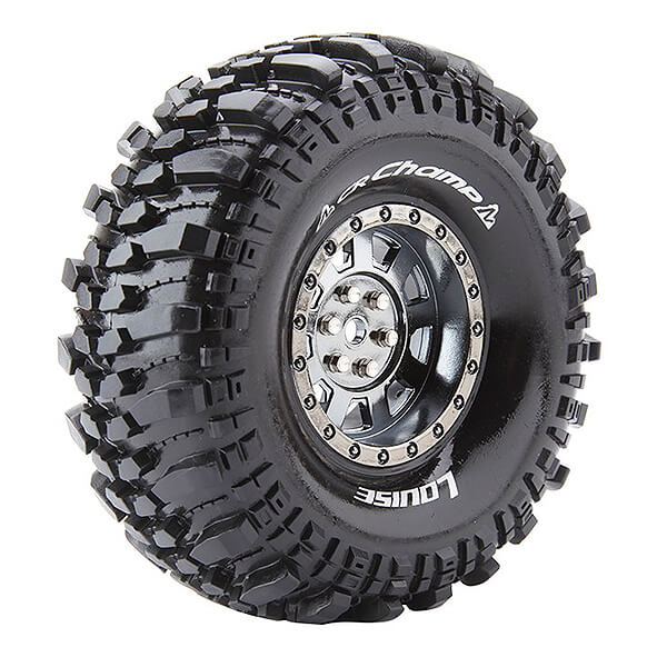 Louise RC CR-Champ 1:10 Super Soft Black Chrome Hex 12mm (L-T3231VBC)