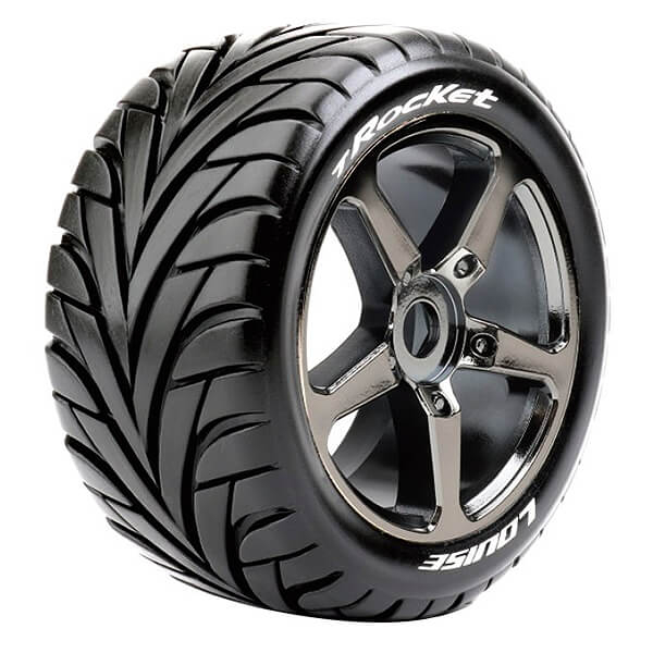 Louise RC T-Rocket 1:8 Fr/Rr 0 Offset Black Chrome (L-T3250SBC)