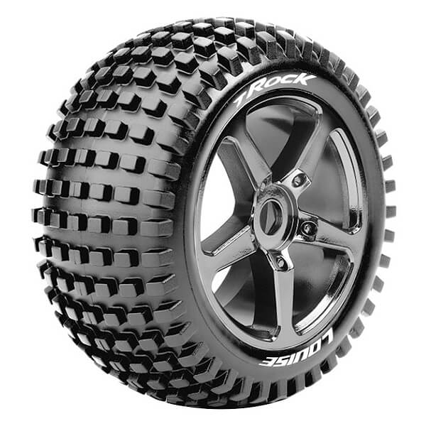 Louise RC T-Rock 1:8 Fr/Rr 0 Offset Black Chrome (L-T3251SBC)