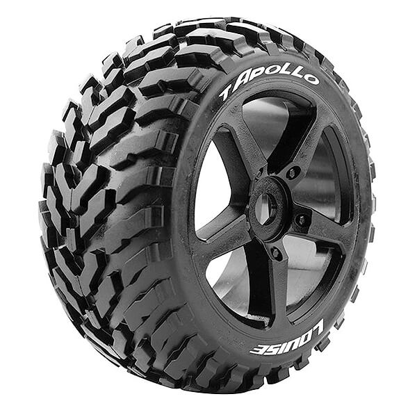 Louise RC T-Apollo 1:8 Fr/Rr Soft 0 Offset Black (L-T3252SB)