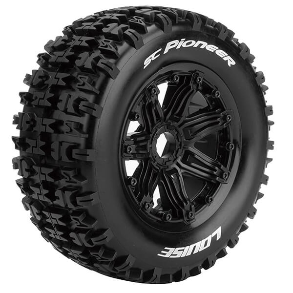 Louise RC SC-Pioneer 1:5 Fr/Rr Sport Hex 24mm Black (L-T3292B)