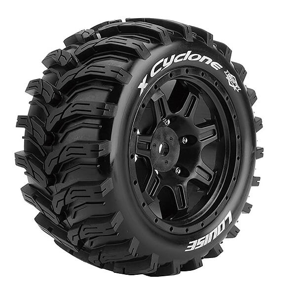 Louise RC X-Cyclone Black Mounted Arrma Kraton 8S Hex 24mm (L-T3298BM)