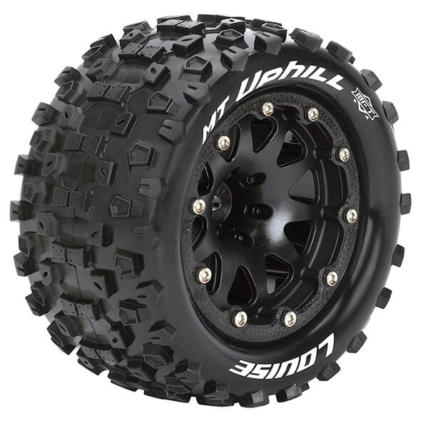 Louise RC MT-Uphill 1:10 Soft Bead-Lock/0 Offset Hex 12mm Black (L-T3309SB)
