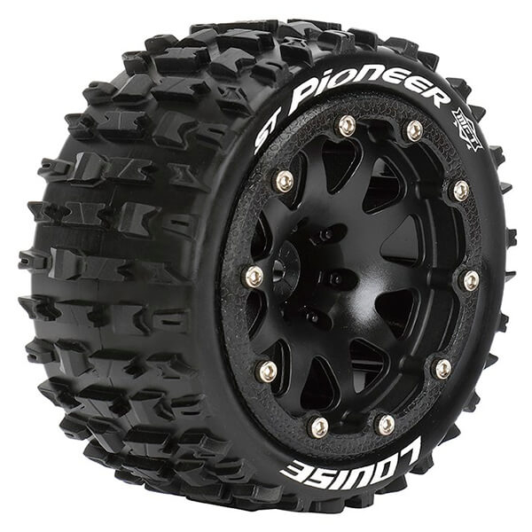 Louise RC ST-Pioneer 1:10 Soft Bead-Lock/1/2 Offset Hex 12M Black (L-T3312SBH)