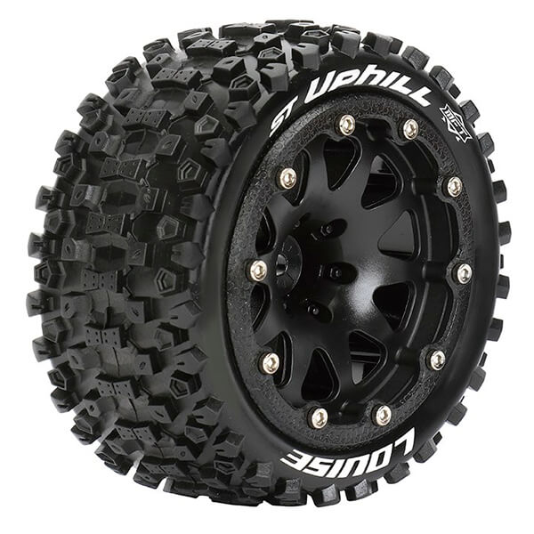 Louise RC ST-Uphill 1:10 Soft Bead-Lock/1/2 Offset Hex 12mm Black (L-T3313SBH)