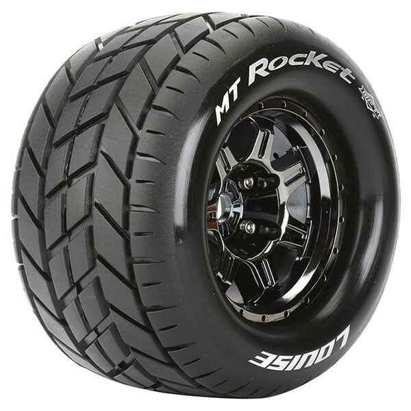 Louise RC MT-Rocket 1:8 Sport 0&quot; Offset Hex 17mm Black Chrome (L-T3320BC)