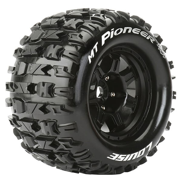 Louise RC MT-Pioneer 1:8 Sport 0&quot; Offset Hex 17mm Black (L-T3321B)
