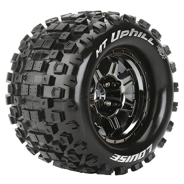 Louise RC MT-Uphill 1:8 Sport 0&quot; Offset Hex 17mm Black Chrome (L-T3322BC)