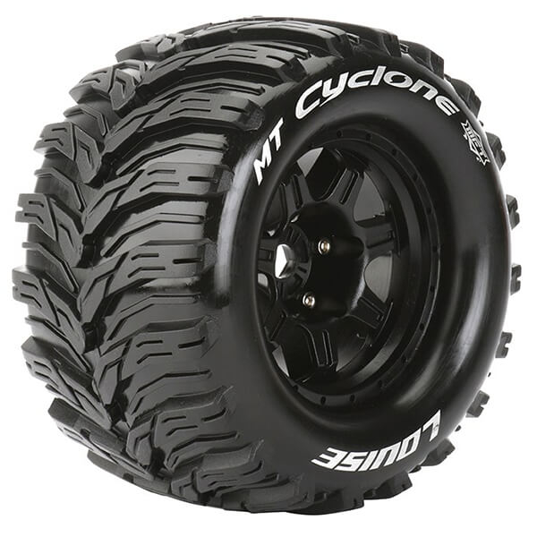 Louise RC MT-Cyclone 1:8 Sport 0&quot; Offset Hex 17mm Black (L-T3323B)