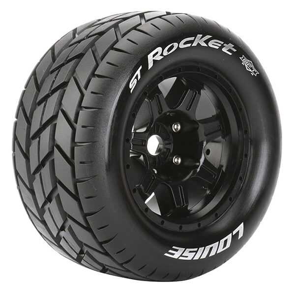 Louise RC ST-Rocket 1:8 Sport 0&quot; Offset Hex 17mm Black (L-T3324B)