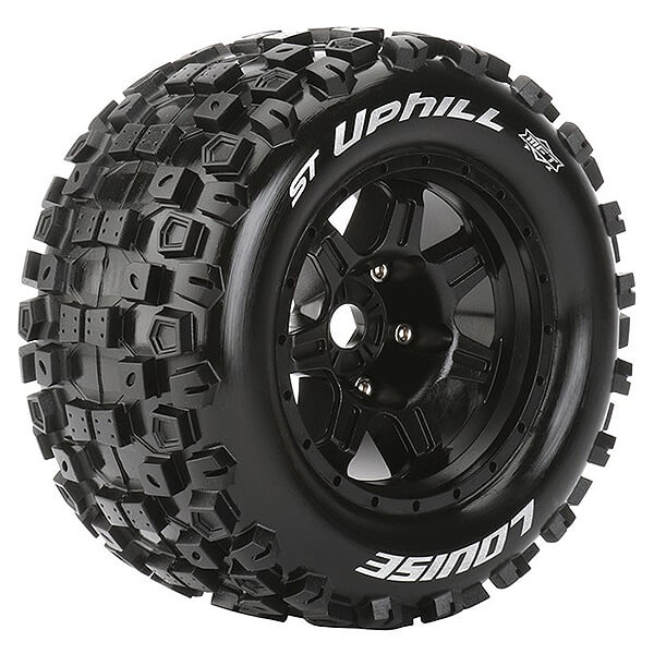 Louise RC ST-Uphill 1:8 Sport 0&quot; Offset Hex 17mm Black (L-T3326B)