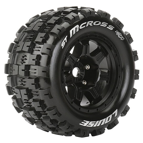 Louise RC ST-MCRoss 1:8 Sport 0&quot; Offset Hex 17mm Black (L-T3327B)