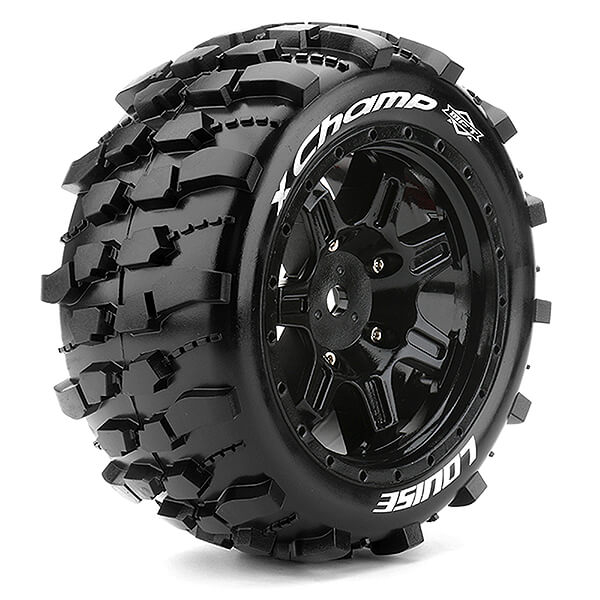 Louise RC X-Champ Black Xmaxx Mounted 24mm Hex (L-T3349B)