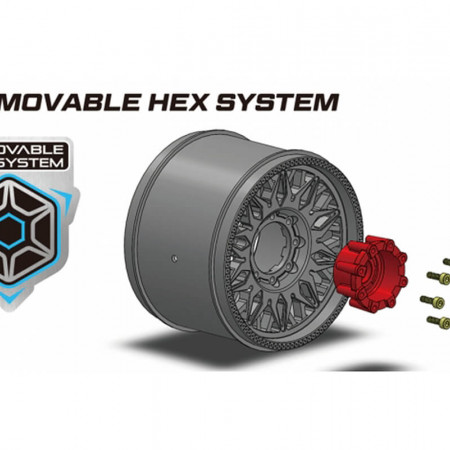 Lousie RC ST-Uphill Mini Maxx/XRT Wheel &amp; Tyre Set 12mm Hex (Pr) (L-T3388SM)
