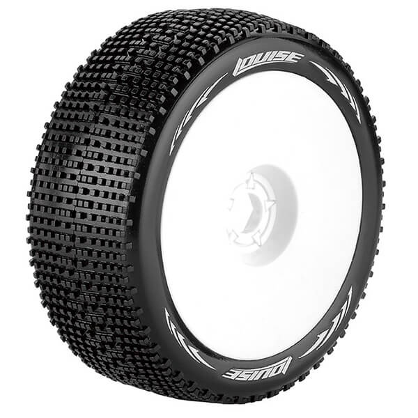 Louise RC B-Groove 1:8 Fr/Rr Soft Hex 17mm White (L-T370SW)