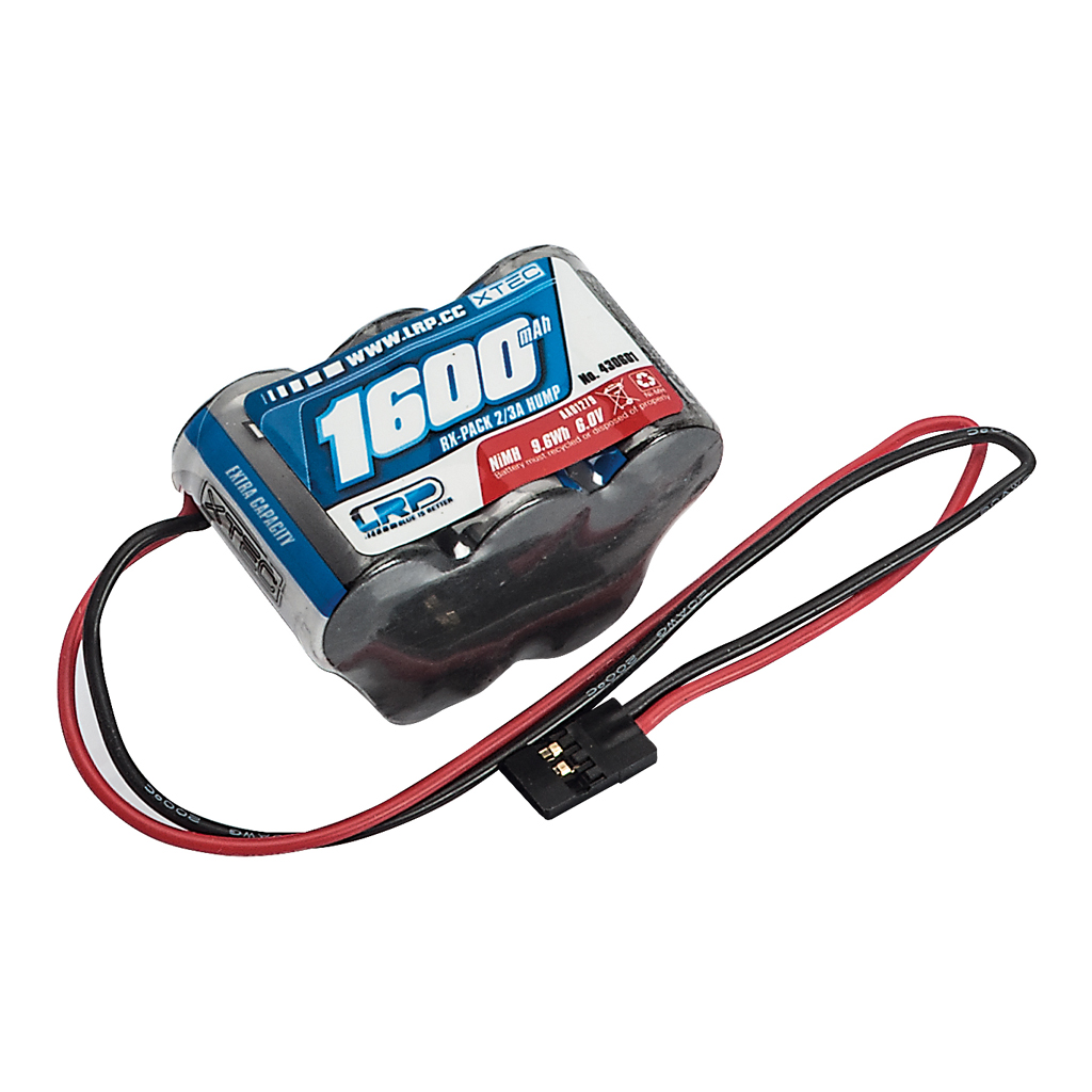 LRP XTEC RX-Pack Hump 2/3A-1600mAh-JR (LRP430601)