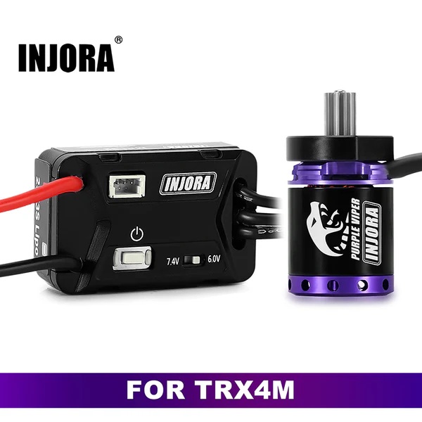 INJORA MBL32 G2 Waterproof Brushless ESC &amp; 1721 Purple Viper Motor for 1/18 TRX4M Ascent-18 (MBL32G2-INM19-4M)