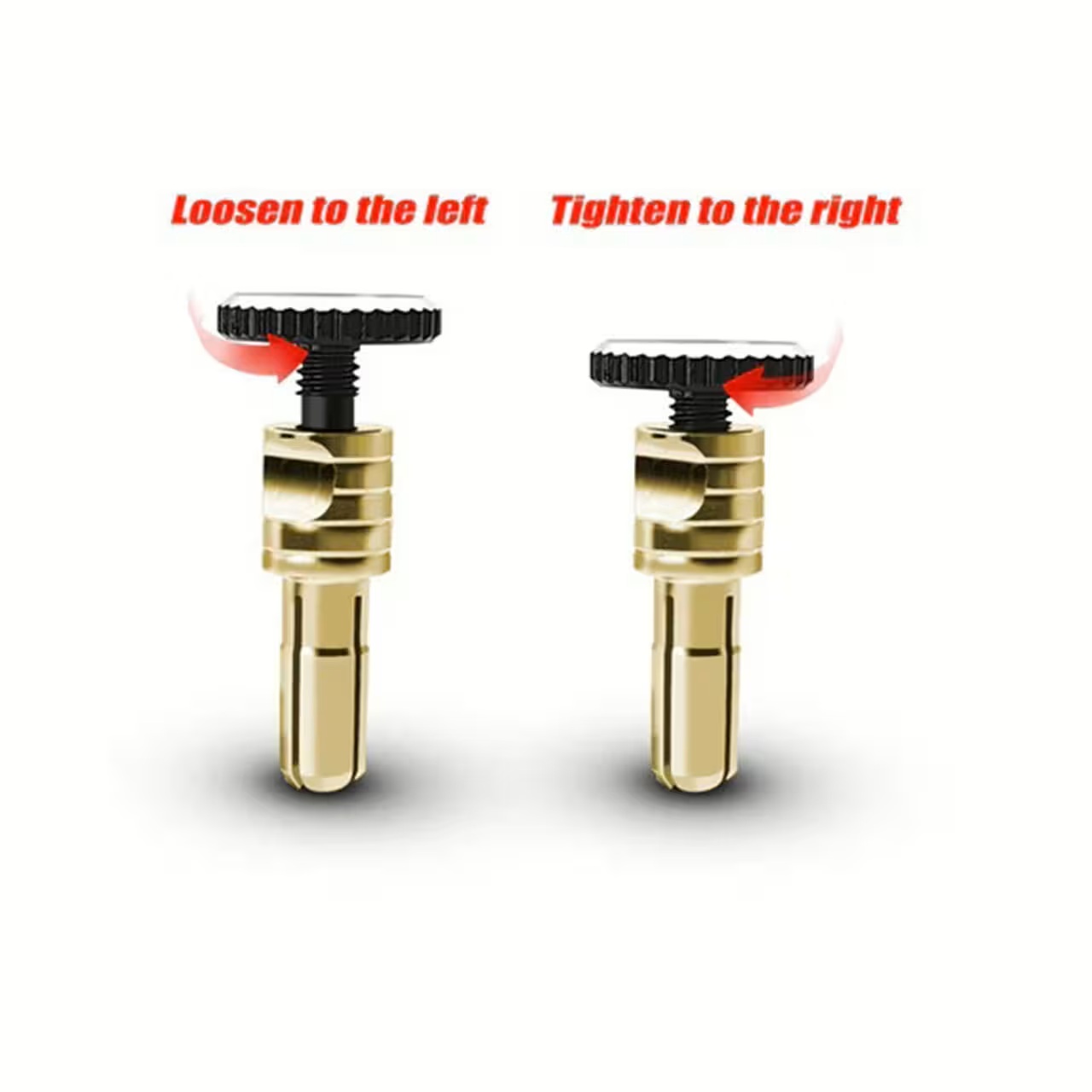MR33 Quick Lock Gold Bullet Set 5mm - Red/Black (2) (MR33-QLB-5)