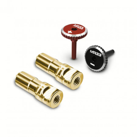MR33 Quick Lock Gold Bullet Set 5mm - Red/Black (2) (MR33-QLB-5)