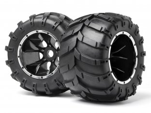 Maverick Mounted Wheels and Tyres 2 Pcs (Blackout MT) (MV24107)