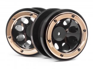 Maverick Wheels W/Gold Beadlocks (2Pcs) (MV25065)