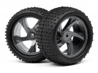 Maverick 1/18 TRUGGY WHEEL &amp; TYRE ASSEMBLY (ION XT) (MV28047)