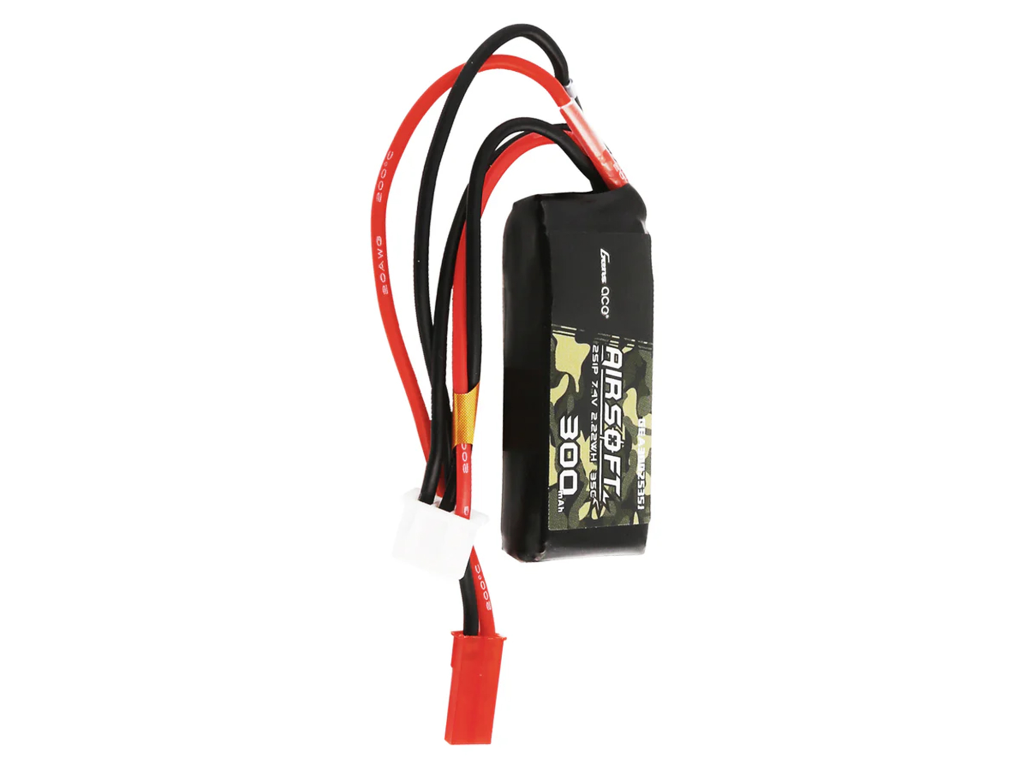 Gens Ace Airsoft 2S 300mAh 35C with JST (HPA Control) (O-GAS3H1500-45D)
