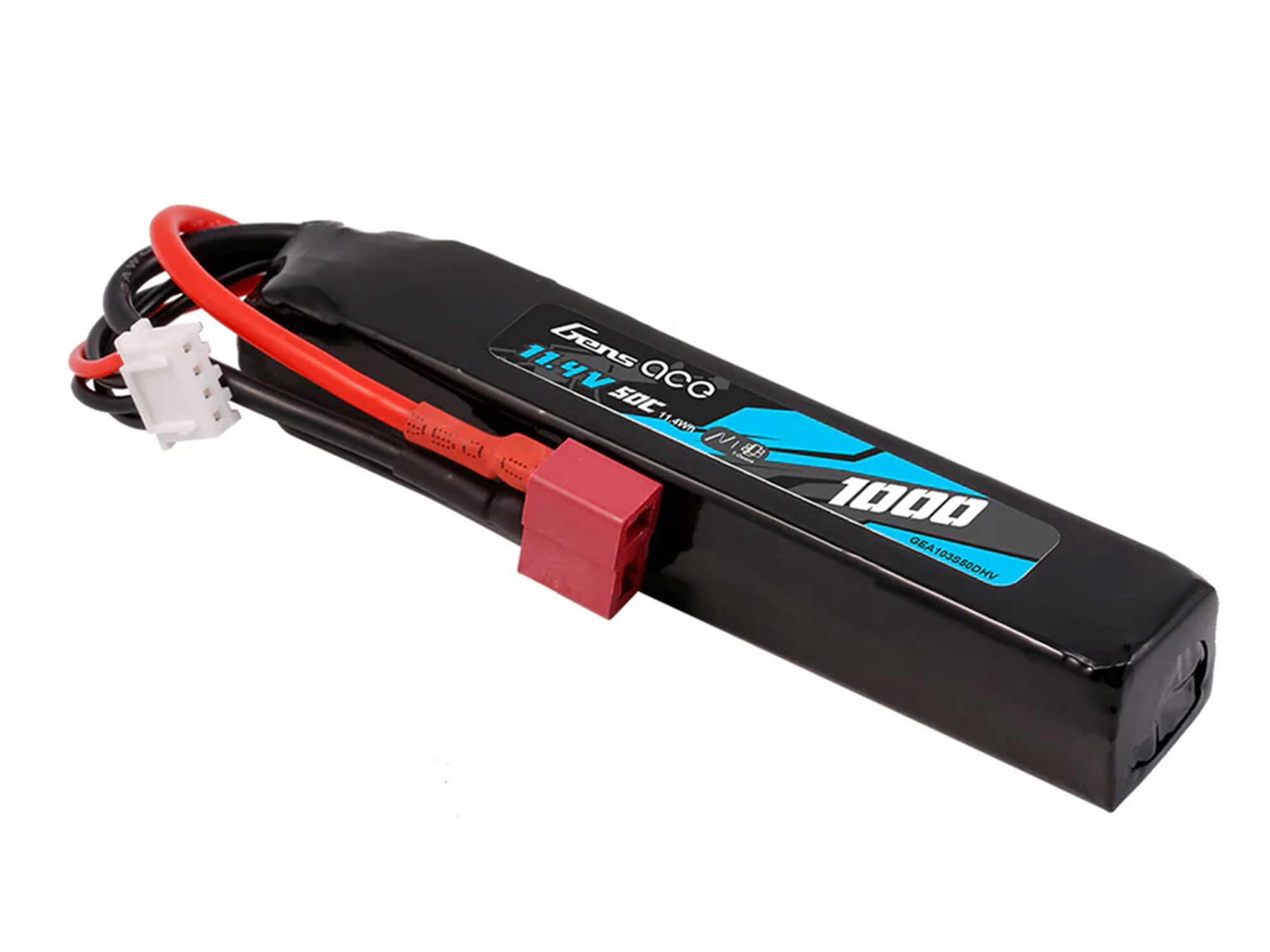 Gens Ace Airsoft 3S HV 1000mAh 50C with Deans (M4/AR Rifles) (O-GAS3H1000-50D)