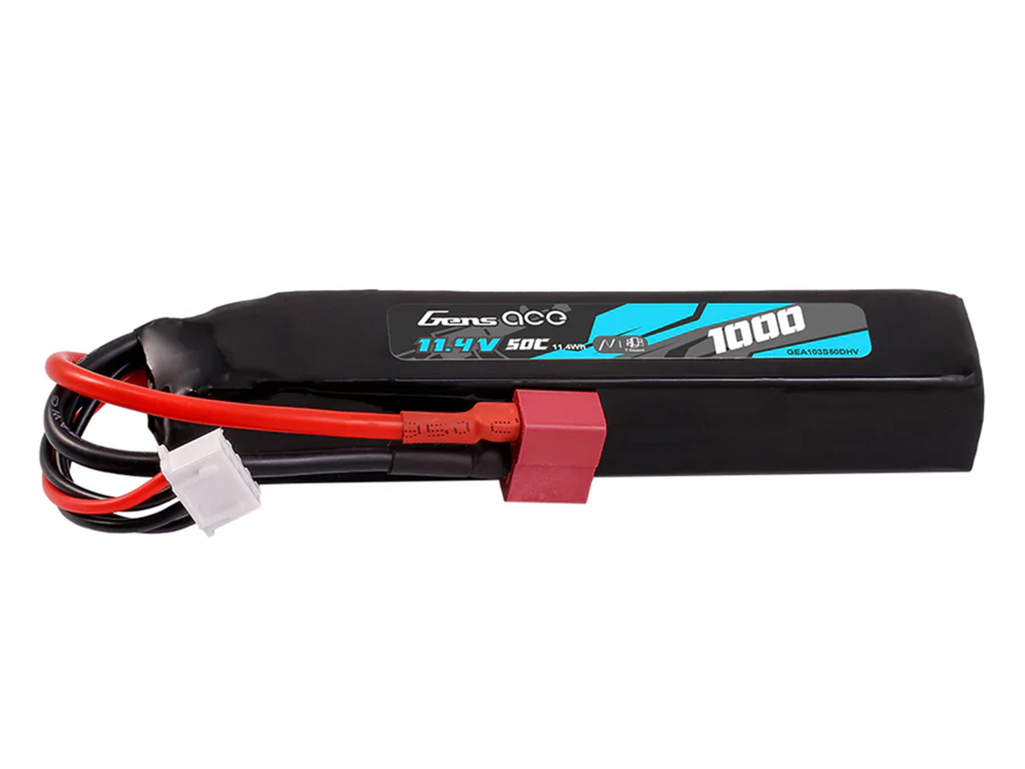 Gens Ace Airsoft 3S HV 1000mAh 50C with Deans (M4/AR Rifles) (O-GAS3H1000-50D)
