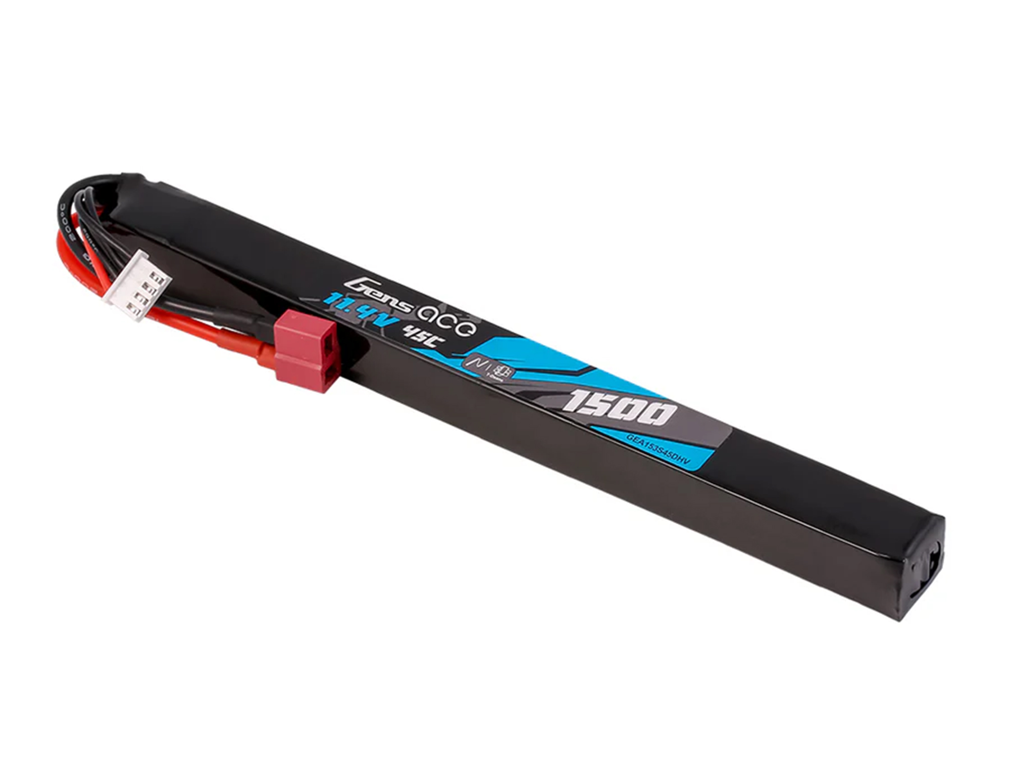 Gens Ace Airsoft 3S HV 1500mAh 45C with Deans (AK47 Long Stick) (O-GAS3H1500-45D)