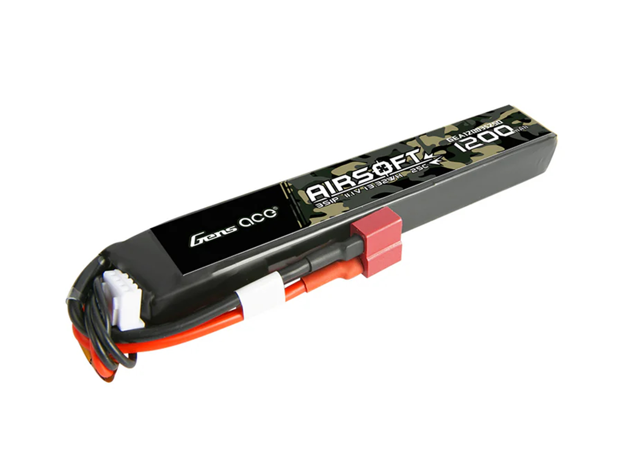 Gens Airsoft 3S 1200mAh 25C with Deans (fit Most AEG) (O-GAS3S1200-25D)