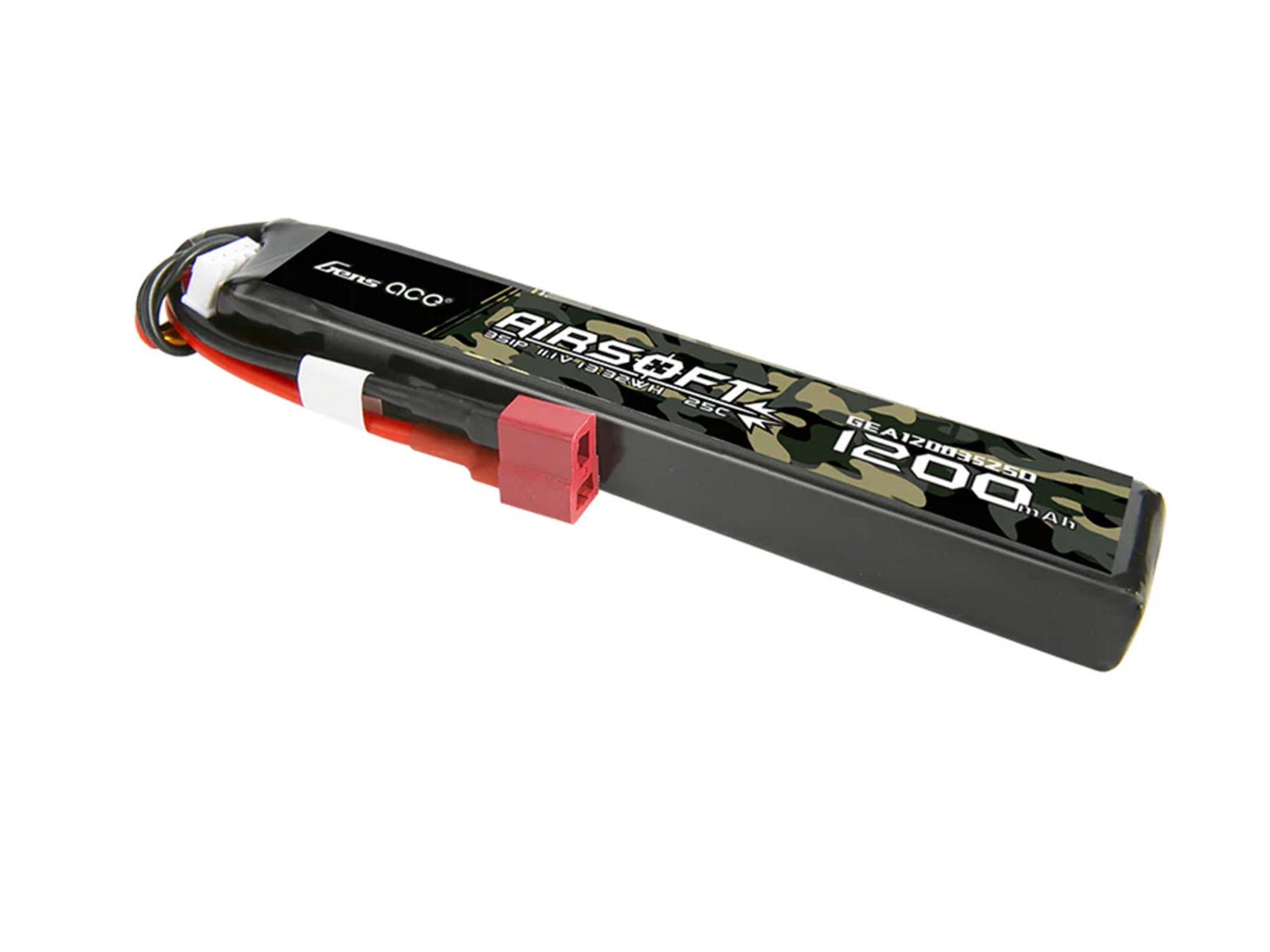 Gens Airsoft 3S 1200mAh 25C with Deans (fit Most AEG) (O-GAS3S1200-25D)