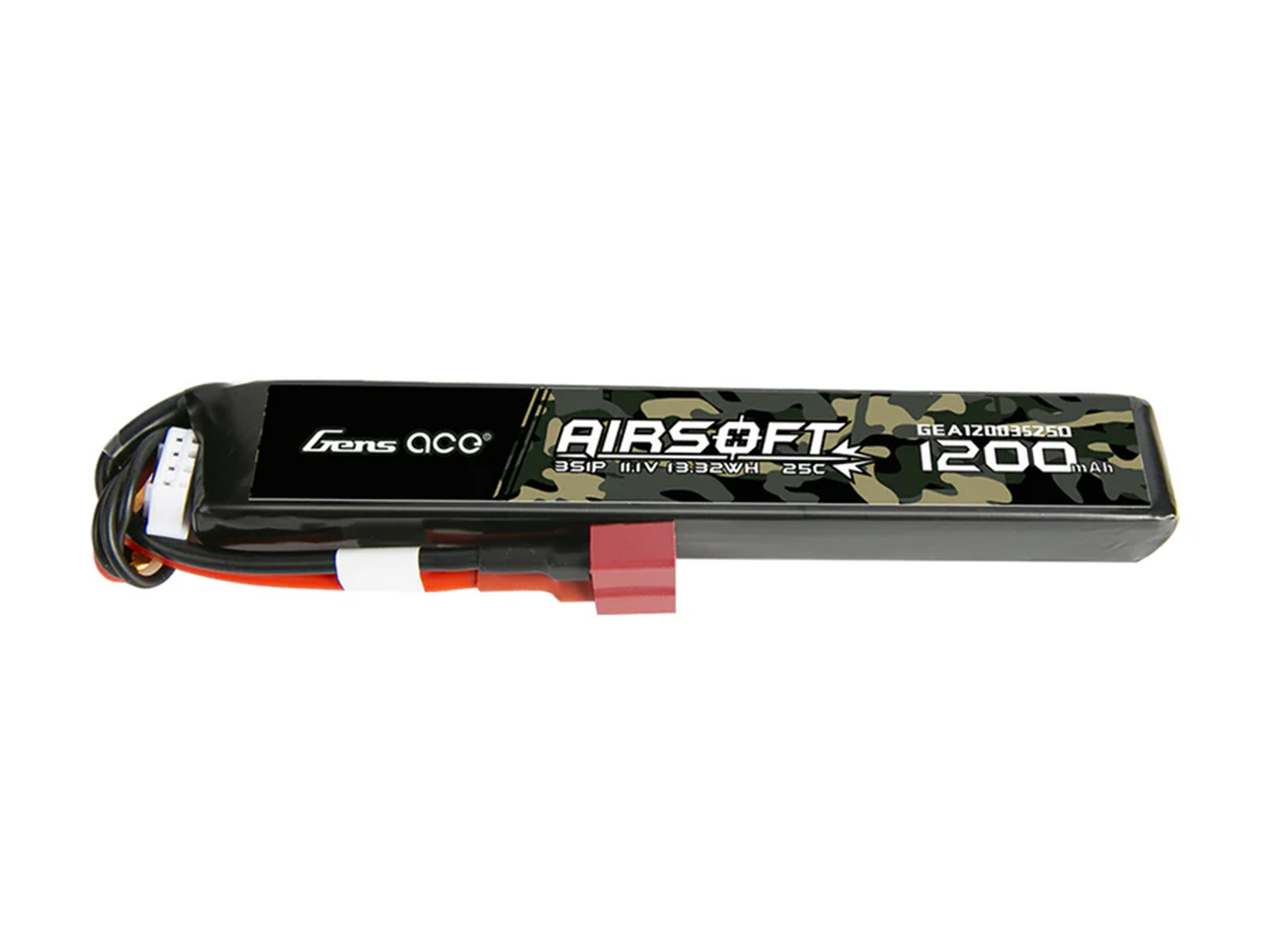 Gens Airsoft 3S 1200mAh 25C with Deans (fit Most AEG) (O-GAS3S1200-25D)
