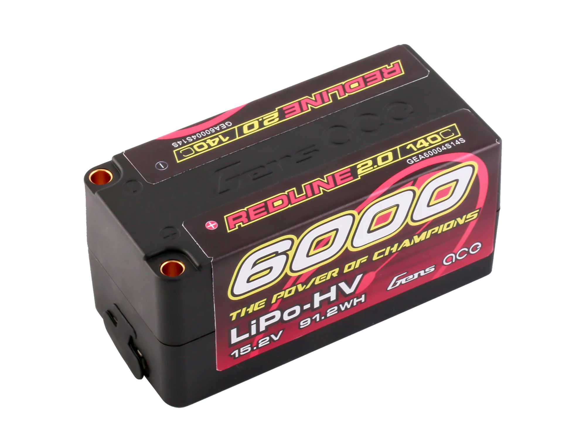 Li-Po HV Car Hard Case 4S2P 15.2V 6000mAh 140C RL2 with 5mm (O-GC4H6000-140G5)