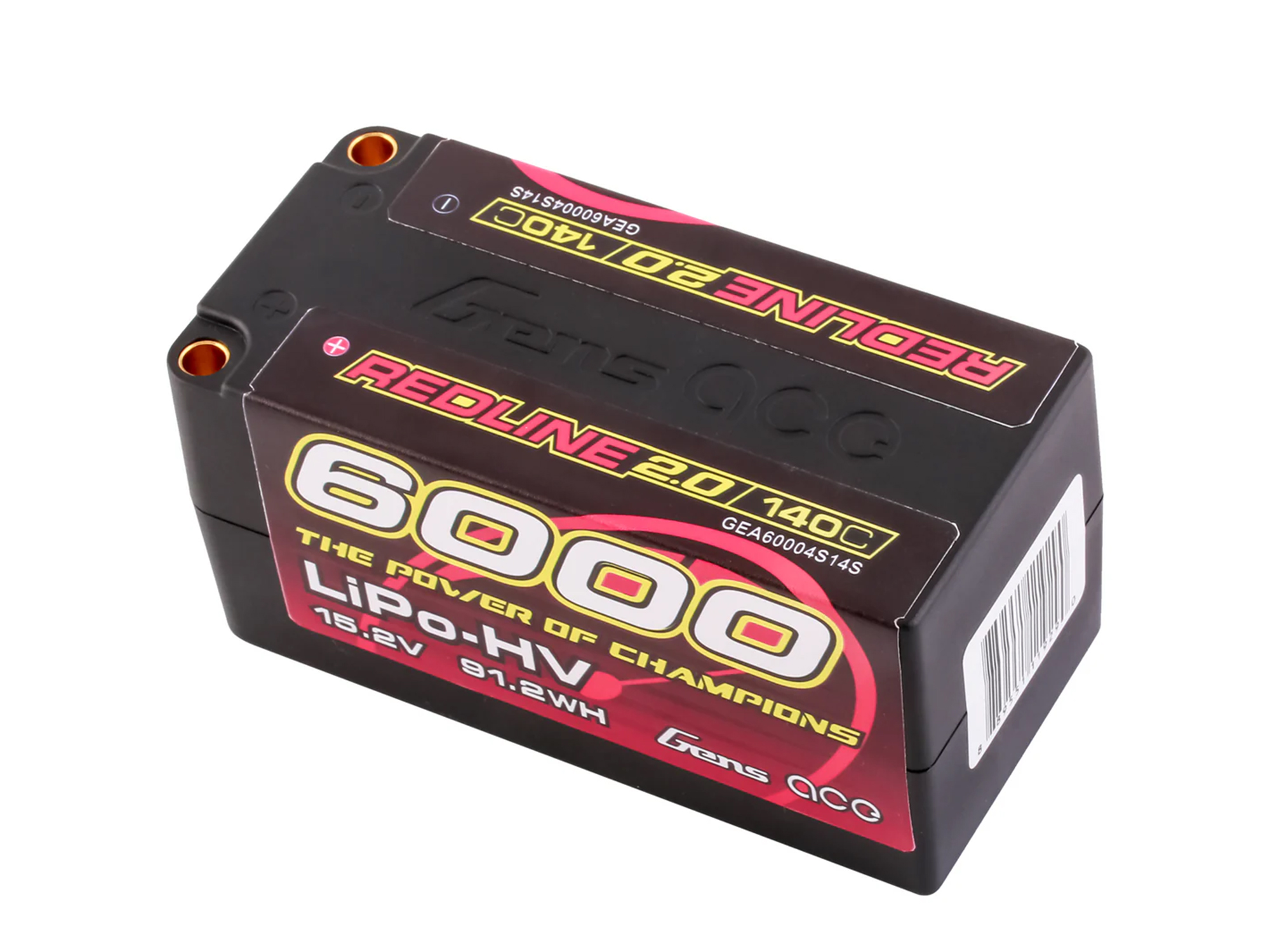 Li-Po HV Car Hard Case 4S2P 15.2V 6000mAh 140C RL2 with 5mm (O-GC4H6000-140G5)